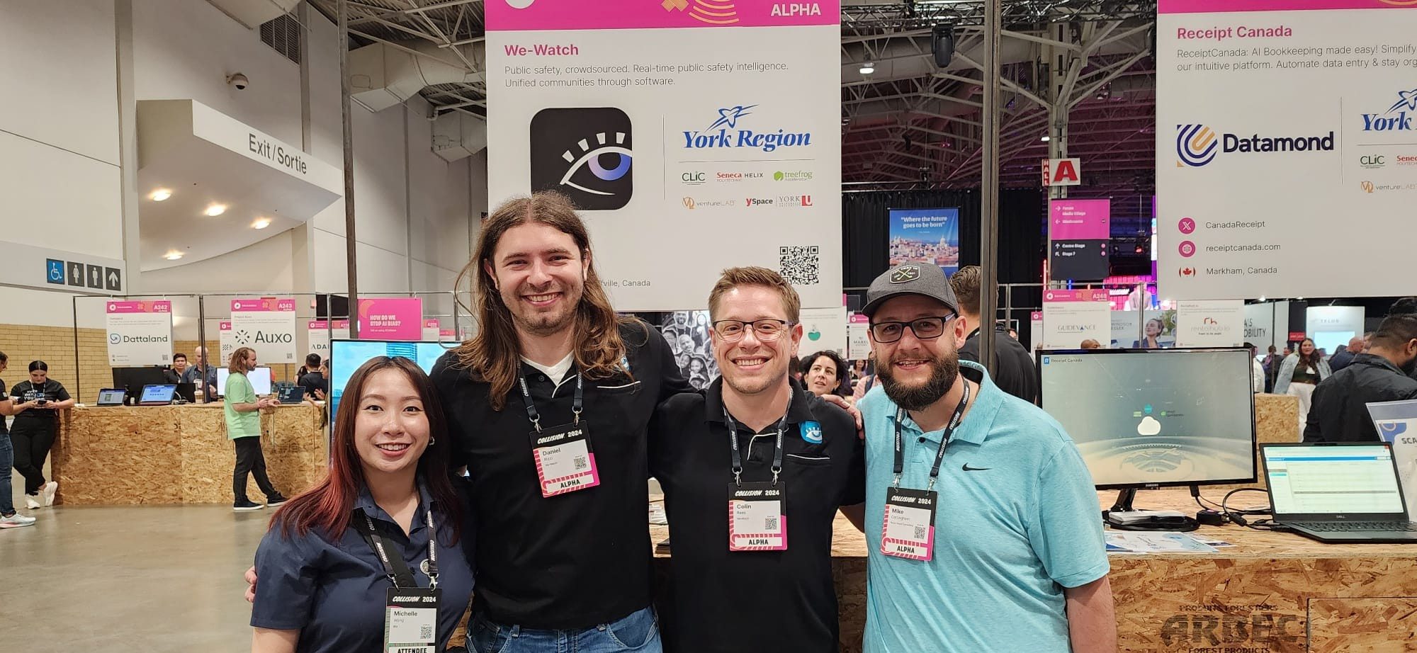 We-Watch team members with RSC at Collision 2024 in Toronto