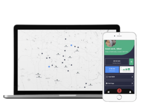 Laptop and Mobile with be safe app open Laptop and Mobile with be safe app open